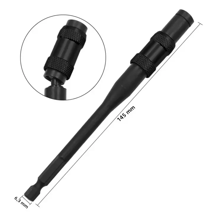 Anillo Magnético Hexagonal Para Destornilladores Con Soporte De Guía Y Cabezal De Cambio Rápido Herramientas De Perforación Self-Locking Rod De Extensión Para Trabajos De Bricolaje Y Reparación - 1