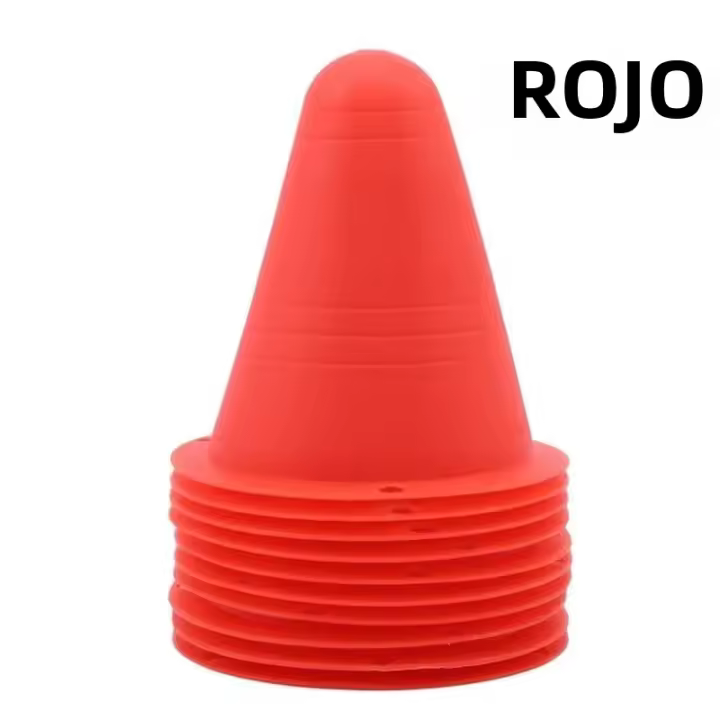10 Pcs Conos De Marcado De Fútbol Cup Marker Slalom Roller Skate Pila Equipo De Entrenamiento De Fútbol - 1