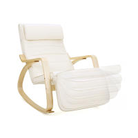 Mecedora acolchada ajustable con reposapiés, patas de ángulo 5 grados, carga 150 kg, disponible en amarillo, azul, beige, gris claro, gris oscuro y negro - details 13