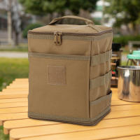 Bolsa De Almacenamiento Grande Para Camping Con Red Superior Y Bolsillo Organizador De Cocina Y Utensilios De Mesa Para Exteriores - details 1