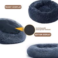 Cama Redonda Para Perros Y Gatos De Tamaño Grande 60cm Alfombra De Peluche Larga Para Invierno Cama De Mascota Suave Y Cálida Para Mediano Y Grande - details 2