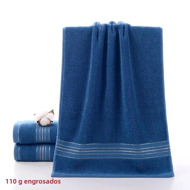 Juego De Toallas De Baño De 2 Piezas Absorción Mejorada Color Sólido Suave Y Amigable Con La Piel Accesorios De Baño Toallas Rectangulares De Algodón 100% - 1