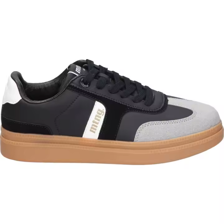 MTNG | Zapatillas Casual Mustang Cumbia para Moda Joven – Deportivas en Color Negro con Detalles en Blanco y Gris – Sneakers con Cordones – Tendencia – Cómodas – Versátiles – Modelo 60461 - 1