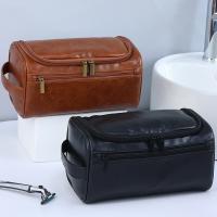Bolsa De Viaje Para Hombres Y Mujeres Organizador De Maquillaje Y Cosméticos PU Impermeable Con Almacenamiento Portátil Y Colgante - details 12
