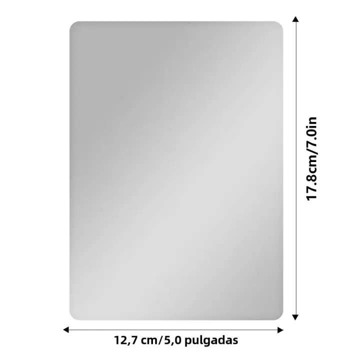 Espejo Magnético De Acero Aluminio Para Almacenamiento Decorativo Espejo De Refrigerador Mágico Portátil Color Variado - 1