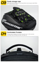 Bolsa De Motocicleta Impermeable 100% MOTOCENTRIC 37L Gran Capacidad Multifuncional Para Hombro Cintura Y Pierna Equipamiento Moto - details 13