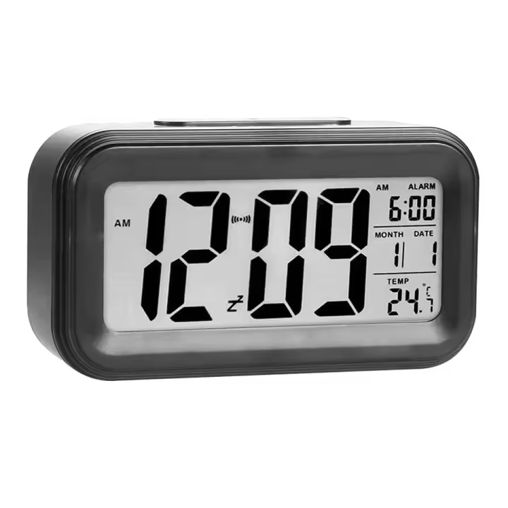Reloj despertador digital ABCHAT , luz nocturna inteligente, relojes LCD, negro,azul,blanco,rosa , ENVIO 24H , NUEVO - 1