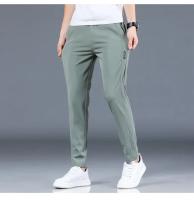 Pantalones Casuales Para Hombre Verano 2024 Estilo Coreano Elásticos Rectos Ajustados Cómodos Trajes Negocios Verde Militar - details 22
