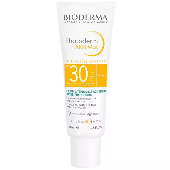Bioderma Photoderm AKN Mat SPF 30 40ml - Crema Solar Matificante para Piel Mixta o Grasa - 1