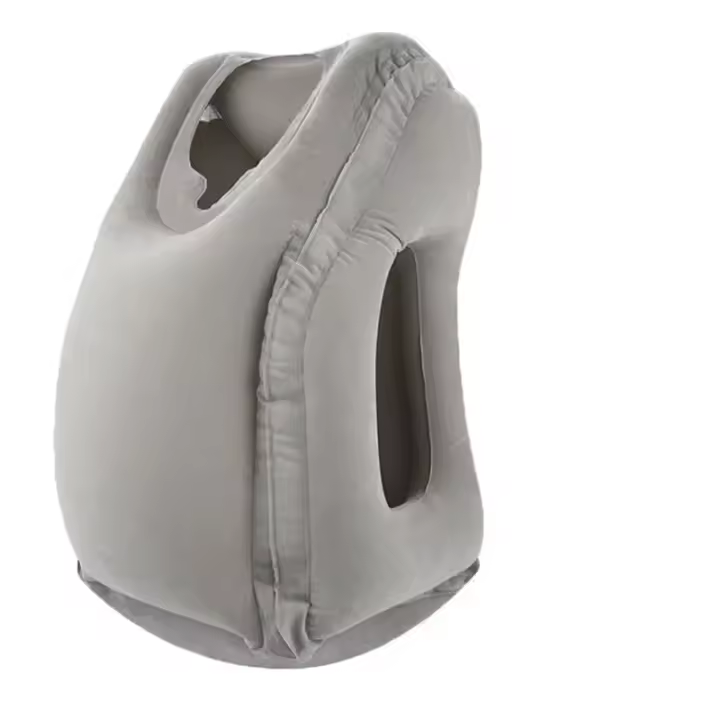 Almohada De Viaje Inflable Para Cabeza Y Barba Soporte De Cuello Para Avión Oficina Siesta Moderno Estilo Sólido PVC Adultos - 1