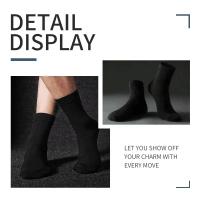 3 Pares De Calcetines Negros Para Hombre Algodón Business Para Zapatos Largos KupiVIP Uso Diario Cómodo Transpirable - details 3