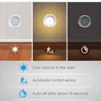 Luz Nocturna Sensor De Movimiento PIR 6LED Inducción Corporal Inalámbrica Detector Automático Encendido/Apagado Para Iluminación Doméstica Al Lado Del Cama - details 1