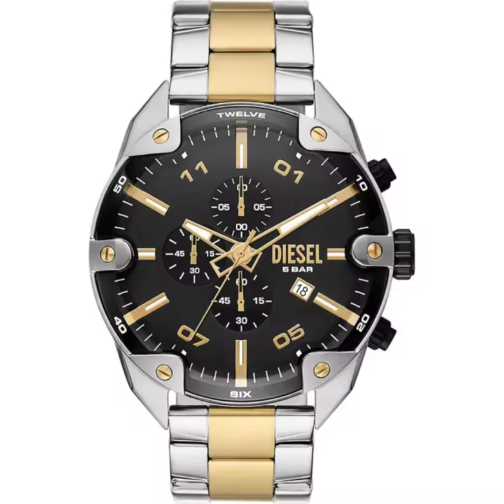 Reloj Diesel DZ4627 Spiked para Hombre, Cuarzo, Acero Inoxidable, Cronógrafo Fecha, Resistente Al Agua - 1