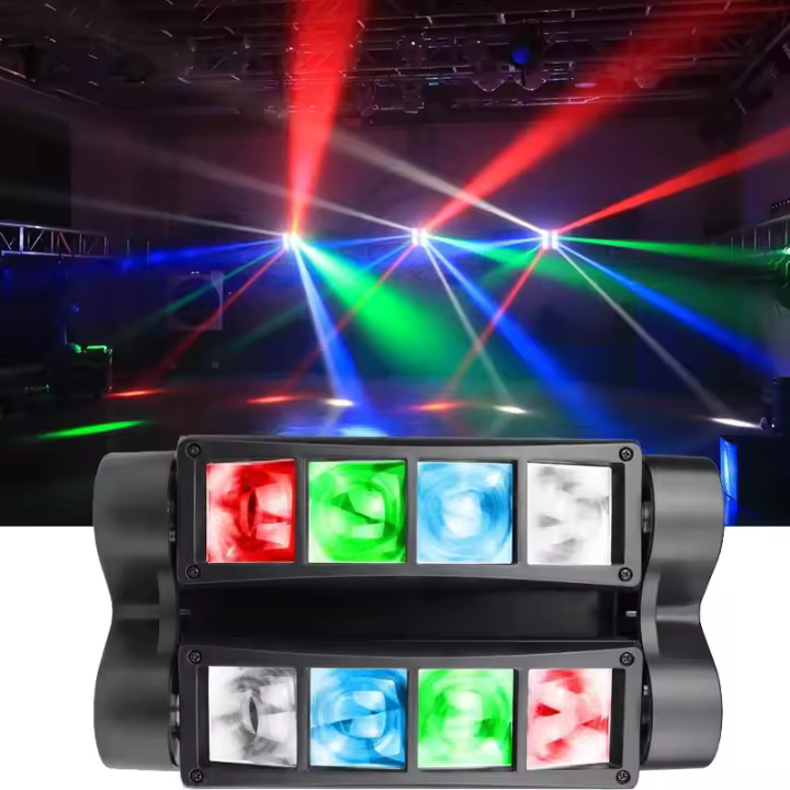 PRO - Cabeza Móvil Spider LED Discoteca 8x10W RGBW Mini Spider Beam 80W de Marca - 1