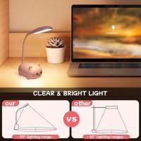 Mini Lámpara de Escritorio LED para Niños Luz Nocturna de Gato Lindo Luz de Mesa de Cuello de Cisne Plegable Luz de Lectura - details 2