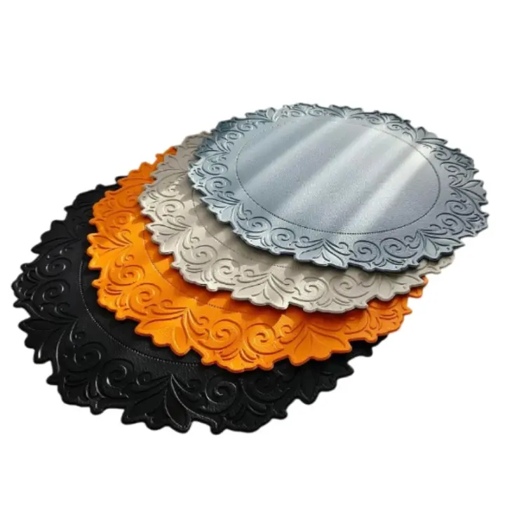 Mantel Redondo De Cocina Impermeable En Cuero Sintético Estilo Europeo Para Comedor Y Patio Accesorio De Decoración De Mesa - 1