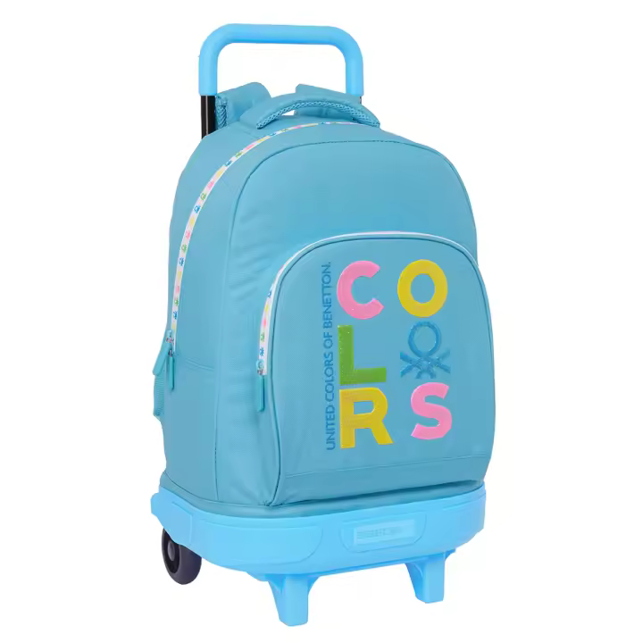 MOCHILA GDE. C/RUEDAS COMPACT EXTRAIBLE BENETTON "SPRING" - 1