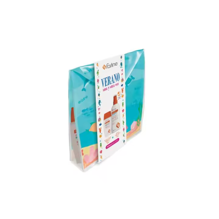 Farline Neceser Pediátrico con Protector Solar Fluido Facial Mineral SPF 50+ Pediátrico  50 ml y Spray Pediátrico SPF50+ 200ml - 1