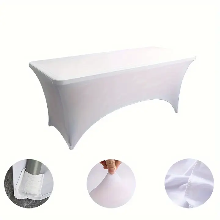 Mantel De Spandex 1pc Adecuado Para Fiestas Banquetes Bodas Y Eventos Muebles De Patio Al Aire Libre Tamaños 4ft/6ft/8ft - 1