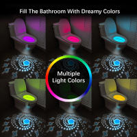 Lámpara De Proyección LED Para Baño Con Activación Por Movimiento Y 10 Colores Impermeable Iluminación Nocturna Decorativa - details 6