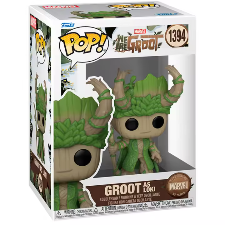 Figura Pop Marvel We Are Groot - Groot As Loki-Figura de Vinilo Coleccionable - Idea de Regalo- Mercancia Oficial - Juguetes para Niños y Adultos - Movies Fans - Muñeco para Coleccionistas y Exposición - 1