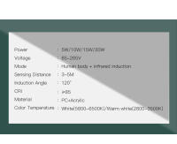 Downlight LED Con Sensor De Movimiento PIR 5W 10W 15W 20W Luz De Techo Para Sala De Estar Dormitorio Decoración Y Iluminación - details 4