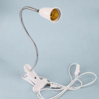 Soporte De Luz De Escritorio Flexible De 360 Grados Con Base E27 Y Interruptor on off Clip-On De Cables Para Plantas Y Hogar - details 11