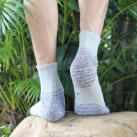 3 Pares De Calcetines Deportivos Unisex Con Suela Gruesa Y Absorbedora De Humedad Para Correr Talla EUR35-50 Calcetines De Cuello Alto De Algodón - details 5