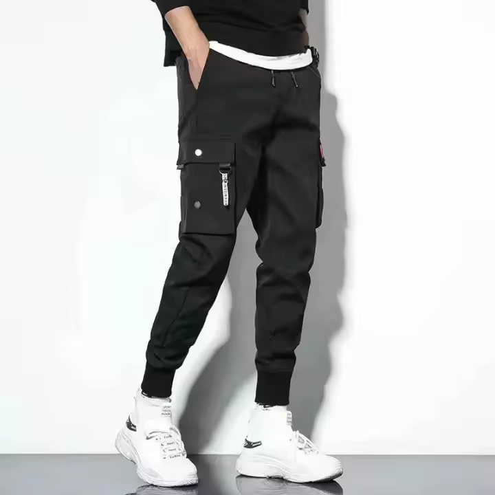 Pantalones De Cargo Con Multípocket Diseño Clásico Para Hombre Corte Relajado Con Cinta Ajustable Para Primavera Verano Actividades Al Aire Libre - 1