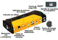 Arrancador para coches con compresor de aire, Batería: 12000 mAh Corriente máxima: 600A, Stock Líder - details 0