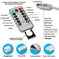 Guirnalda De Luces LED USB Para Navidad Y Fiestas 8 Modos De Iluminación 3/4/6m Decoración Para Jardín Casa Bodas Interior Exterior - details 11