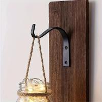 4Pcs Ganchos De Hierro Fundido En J Para Mejoras Del Hogar Y Pintura De Macetas Con Flores Accesorios Para Ropa - details 4