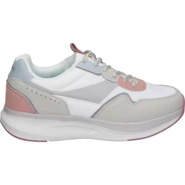 NICOBOCO | Zapatillas Nicoboco Mercy para Mujer – Zapatillas Bajas en Color Blanco con Detalle de Colores – Sneakers con Cordones – Estilosas – Cómodas y Versátiles – Combinables – Moda - 1
