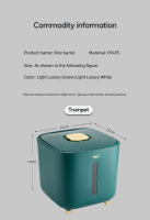 Caja De Almacenamiento Para Arroz 5/10KG a Prueba De Humedad Y Plagas Con Tapa De Bala Contenedor De Cocina Para Alimentos De Mascotas Material Plástico Estilo Clásico - details 1