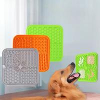 COTTECOTA-Tapete para lamer para perros,Colores al azar Tapete de silicona para alimentación de perros,Tapetes para comer para perros para aliviar la ansiedad y el aburrimiento, fuerte succión para un fácil aseo, Entretenimiento de perros - details 5