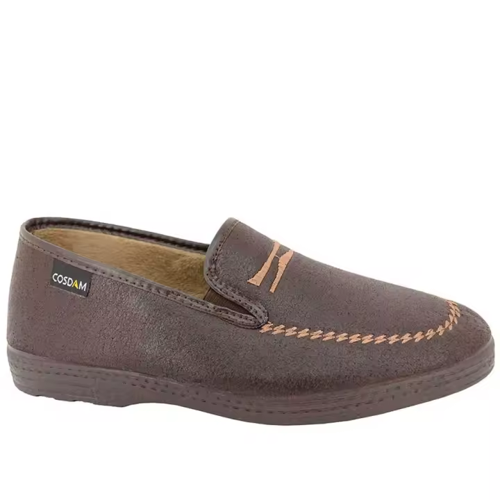 Cosdam Zapatilla Hombre Toro 681 Marrón 102283 Clásicas Textil Cómodas Calle Hogar Vulcanizado Biorelax - 1