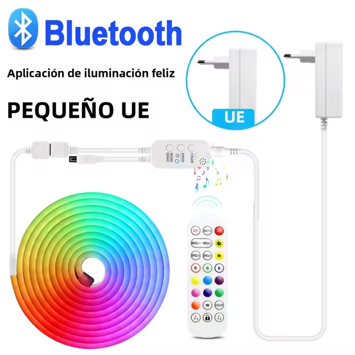 Tira De Luces LED 12V Neón Inteligente WiFi Bluetooth RGB Para Decoración De Habitaciones Compatible Con Alexa Y Google Home - 1