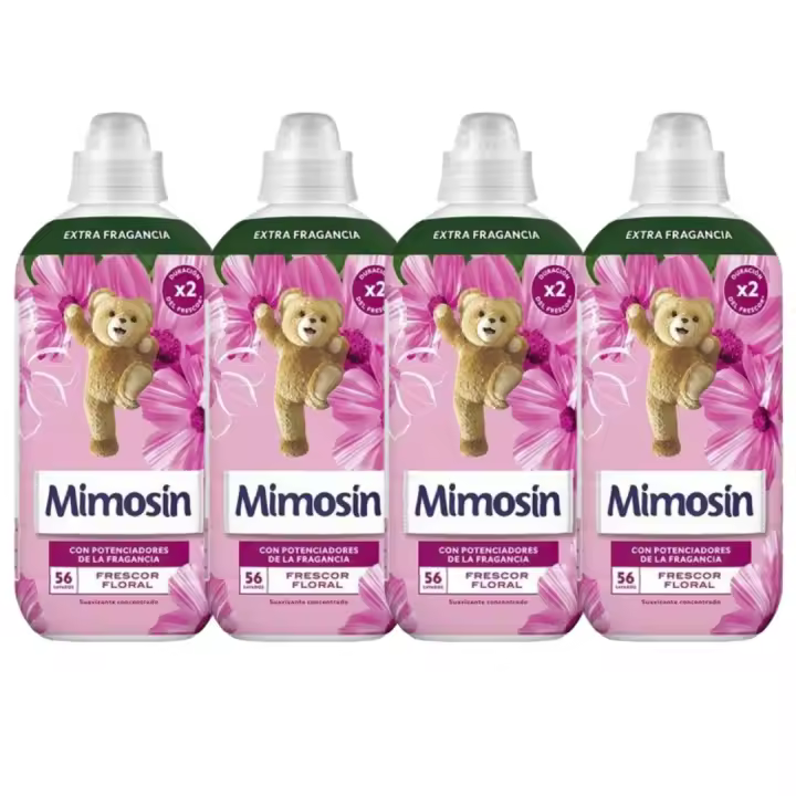 Pack 4- Mimosín Suavizante Concentrado Frescor Floral  56 Lavados- (Total: 224 lavados) - 1