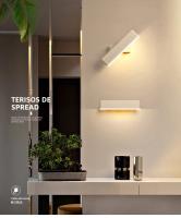 Lámpara De Pared LED Moderna Ajustable Con Interruptor Para Interior Iluminación De Pasillo Y Escalera Fuente De Aluminio - details 5