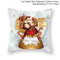 Funda De Cojín Navideña 45x45cm 'Feliz Navidad' Decoración Para El Hogar Regalo De Xmas Fundas De Cojín De Poliéster/Celulosa - details 5