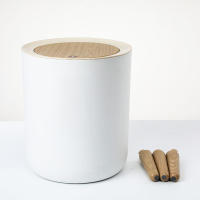 Cesta De Basura De Madera Para Cocina Baño Sala De Estar Oficina Hotel Estilo Pressionado Material PP Tipo De Almacenamiento Stando - details 5