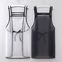 Delantal De Cocina Impermeable Y Transparente Resistente Al Aceite Para Hombres Y Mujeres Accesorios De Hornear Para BBQ Restaurante Café Delantal Sin Mangas De Algodón - details 8