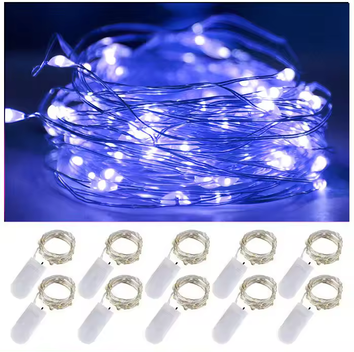 Cadena De Luces LED Para Interior 10pcs 1M/2M Decoración De Navidad Y Fiesta Guirnalda De Fairy Para Hogar Jardín Y Boda - 1
