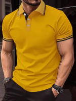 Camisa Polo De Color Sólido Para Hombres Y Mujeres Verano Moda Transpirable Manga Corta Camiseta Top De Ropa Masculina - details 1
