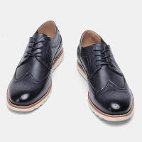 Zapatos Brogue Para Hombre 7-12 Comodidad Moda Lujo Casual Marca 2023 #Kd529 Suela De Goma Cuero Artificial Con Banda Elástica - details 5