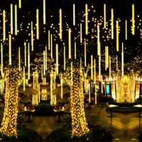 Cadena De Luces LED Meteorito Para Jardín Y Decoración De Navidad 30/50cm 8 Tubos Con Enchufe EU Decoración De Árbol Y Exterior - details 4