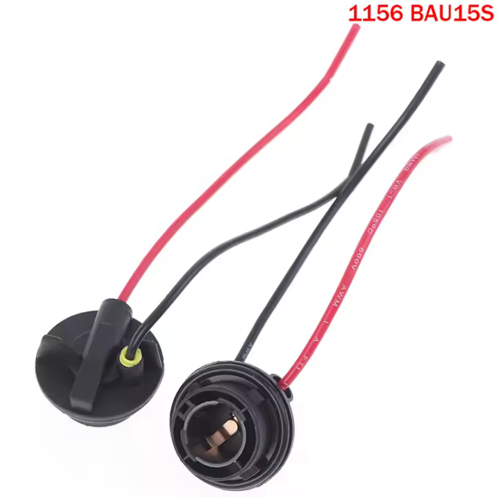 2pcs Soporte De Bombilla BAY15D P21/5W 12V Adaptador Base Conector Para Luces De Freno Accesorios De Coche Plásticos - 1