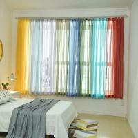 Cortinas De Tulle Sólido Colorido Transparente 100% Poliéster Para Dormitorio Cocina Sala De Estar Habitación De Niños Clase Magnolia Rod Pocket - details 5