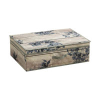 Caja de almacenamiento retro a prueba de humedad con impresión digital, caja de almacenamiento de ropa con patrón de bambú, caja de almacenamiento de ropa para el hogar de gran capacidad, caja de almacenamiento de pantalones, artefacto, armario, edredón, - details 0