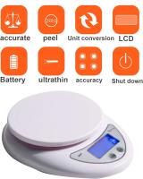 Báscula de cocina con cuenco mezclador, cosas para la cocina, báscula de alimentos multifunción, pesa alimentos hasta 11 libras/5 kg, con función de tara, pantalla LCD grande - details 2